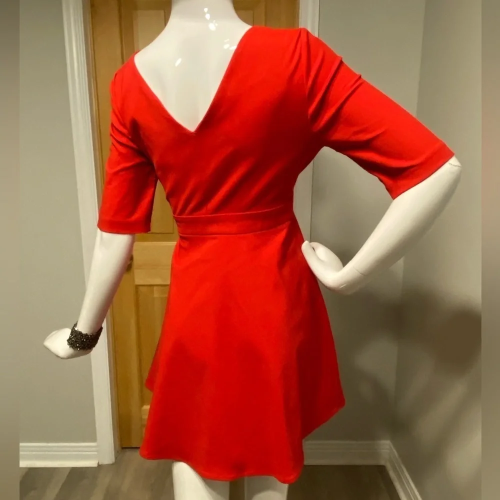 Zara | Red wrap dress | size S | NWT - Picture 4 of 9